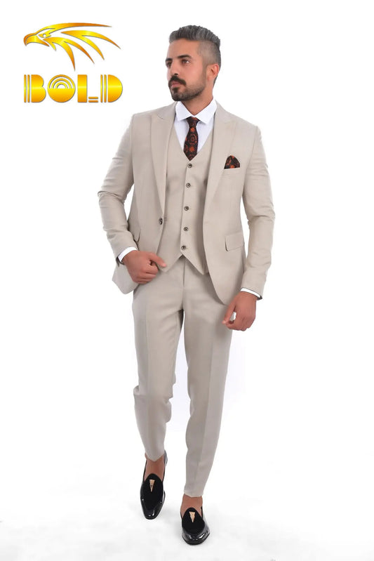 Men's slim fit one-button suit BOLD